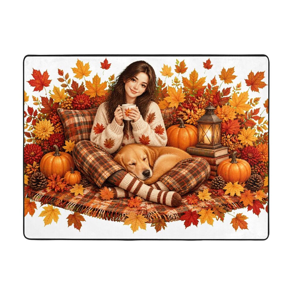 Thanksgiving Cozy Moments Area Rug 63×48 in