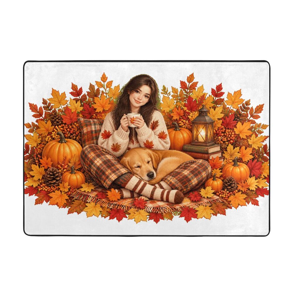 Thanksgiving Cozy Moments Area Rug 80×58 in