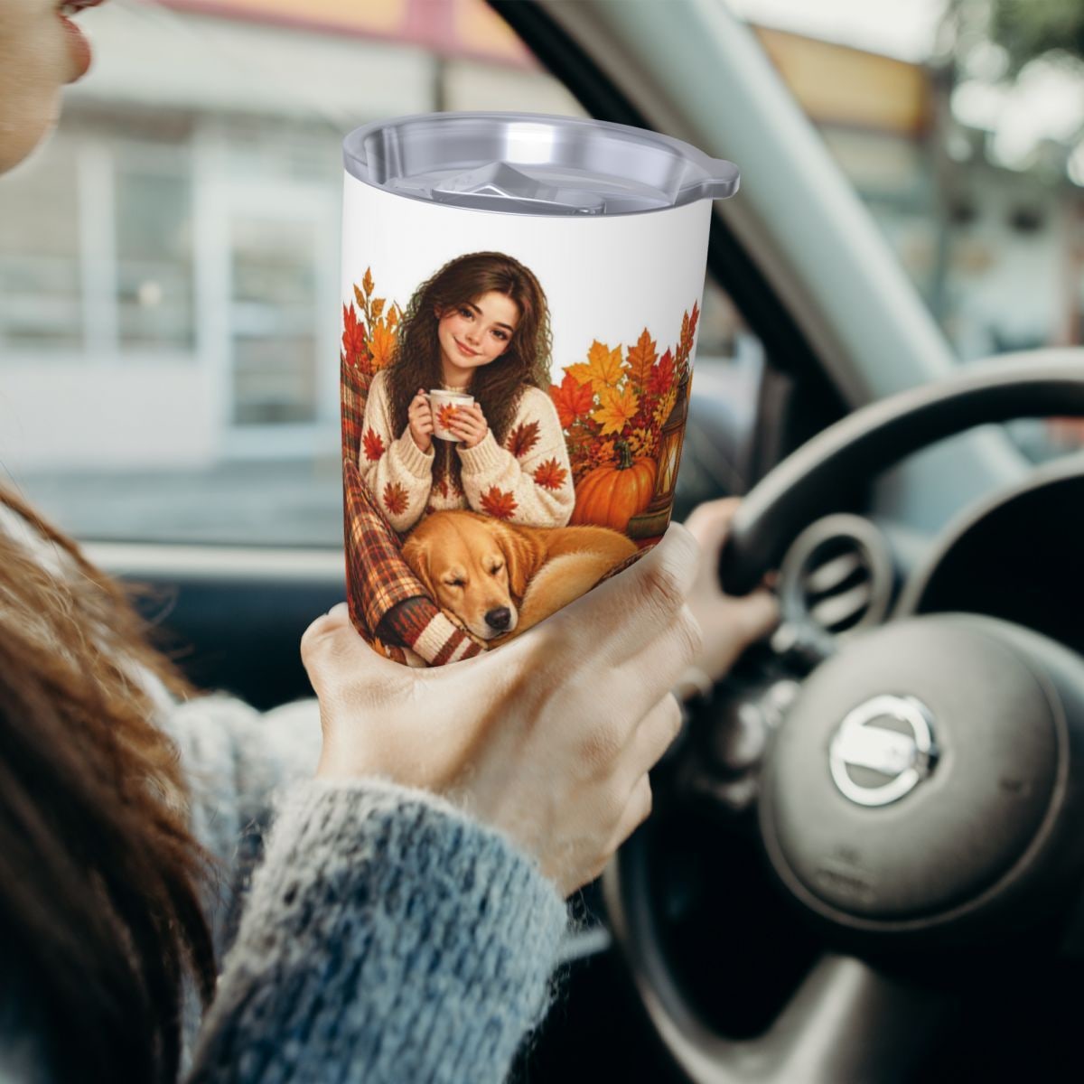 Momentos acogedores de Acción de Gracias 20oz Car Tumbler