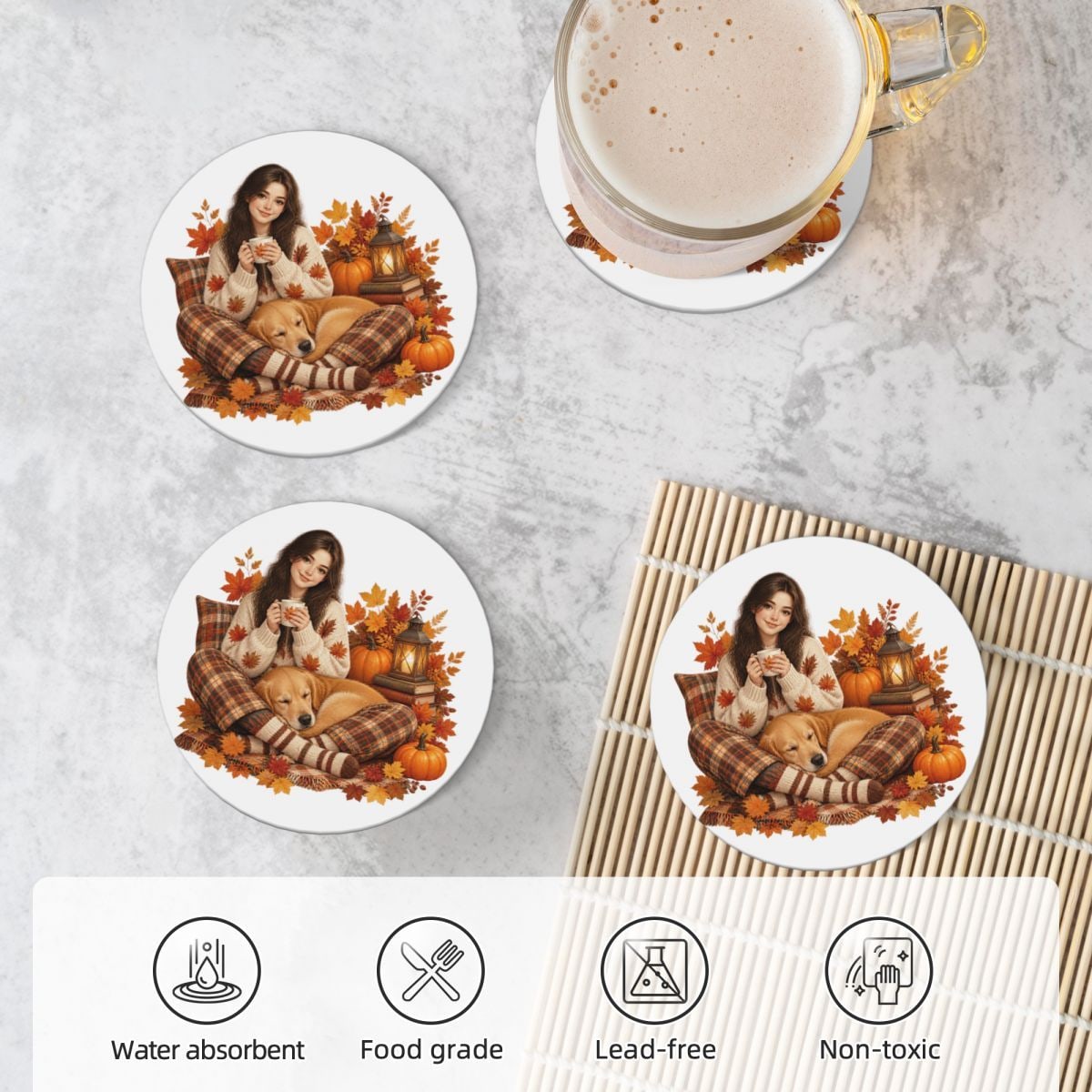 Ceramic Coaster Set of 4