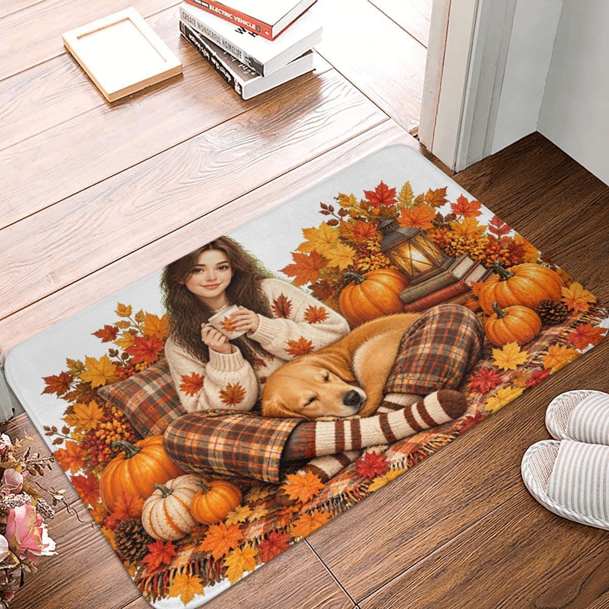 Momentos acogedores de Acción de Gracias Doormat 16×24 in