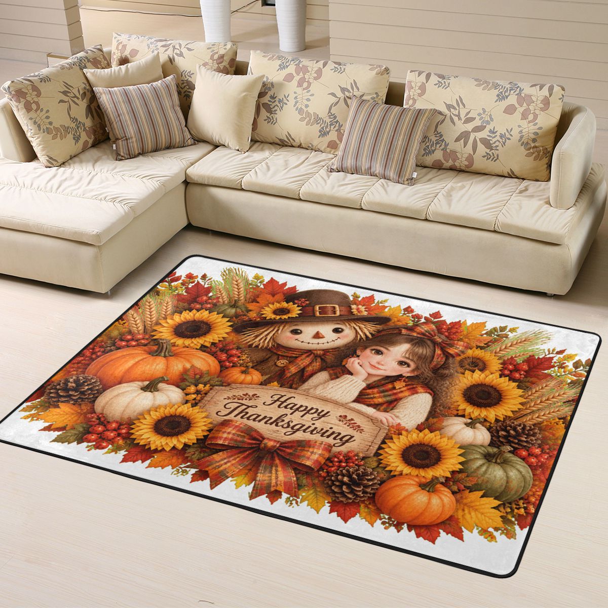 Erntedank-Ernte-Charme Teppich 63×48 in