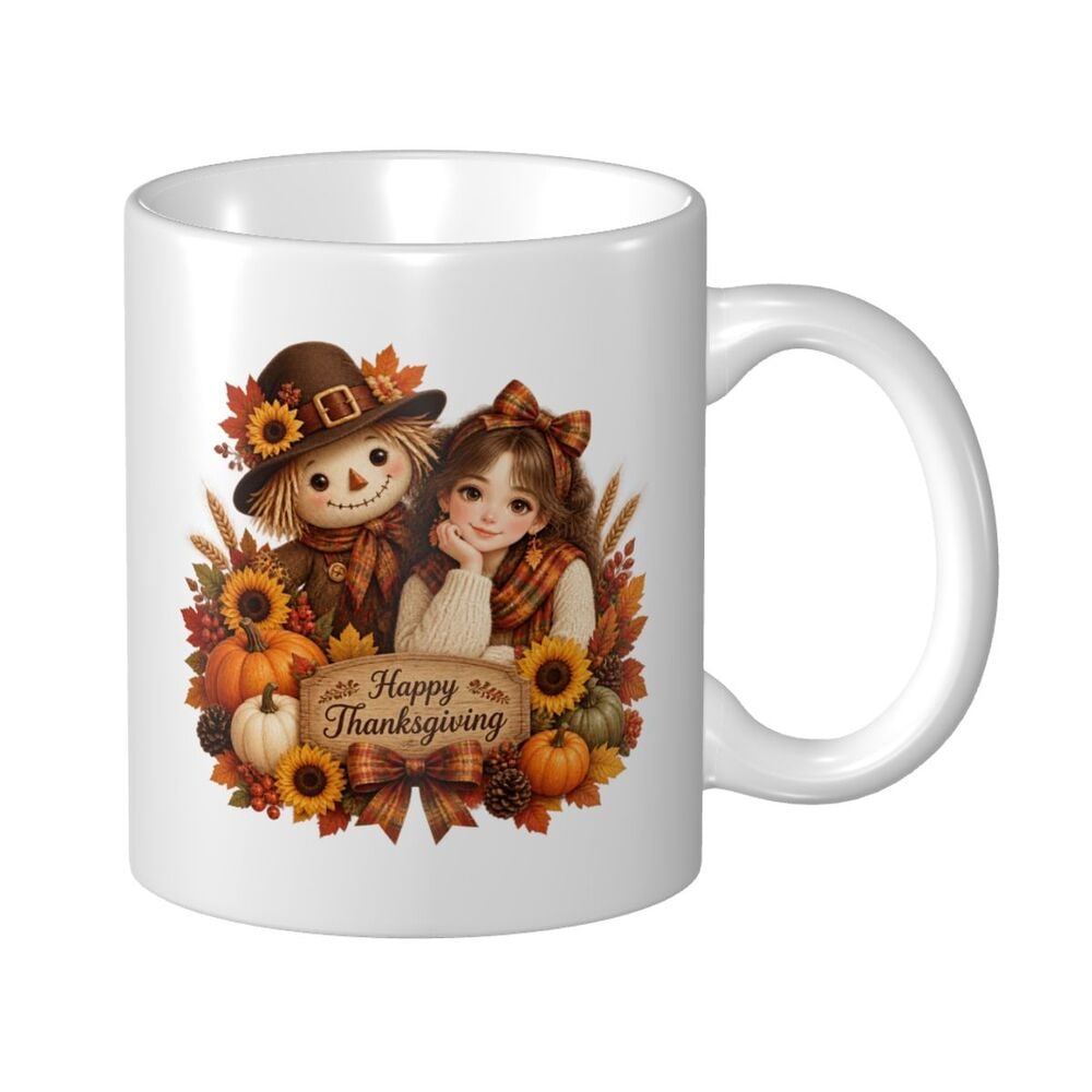 Weiße glänzende Tasse 11 oz