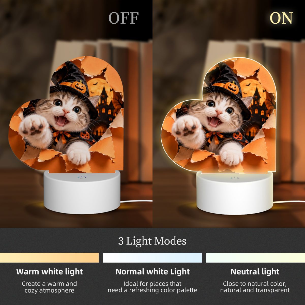 Heart Acrylic Night Light — gallery-4